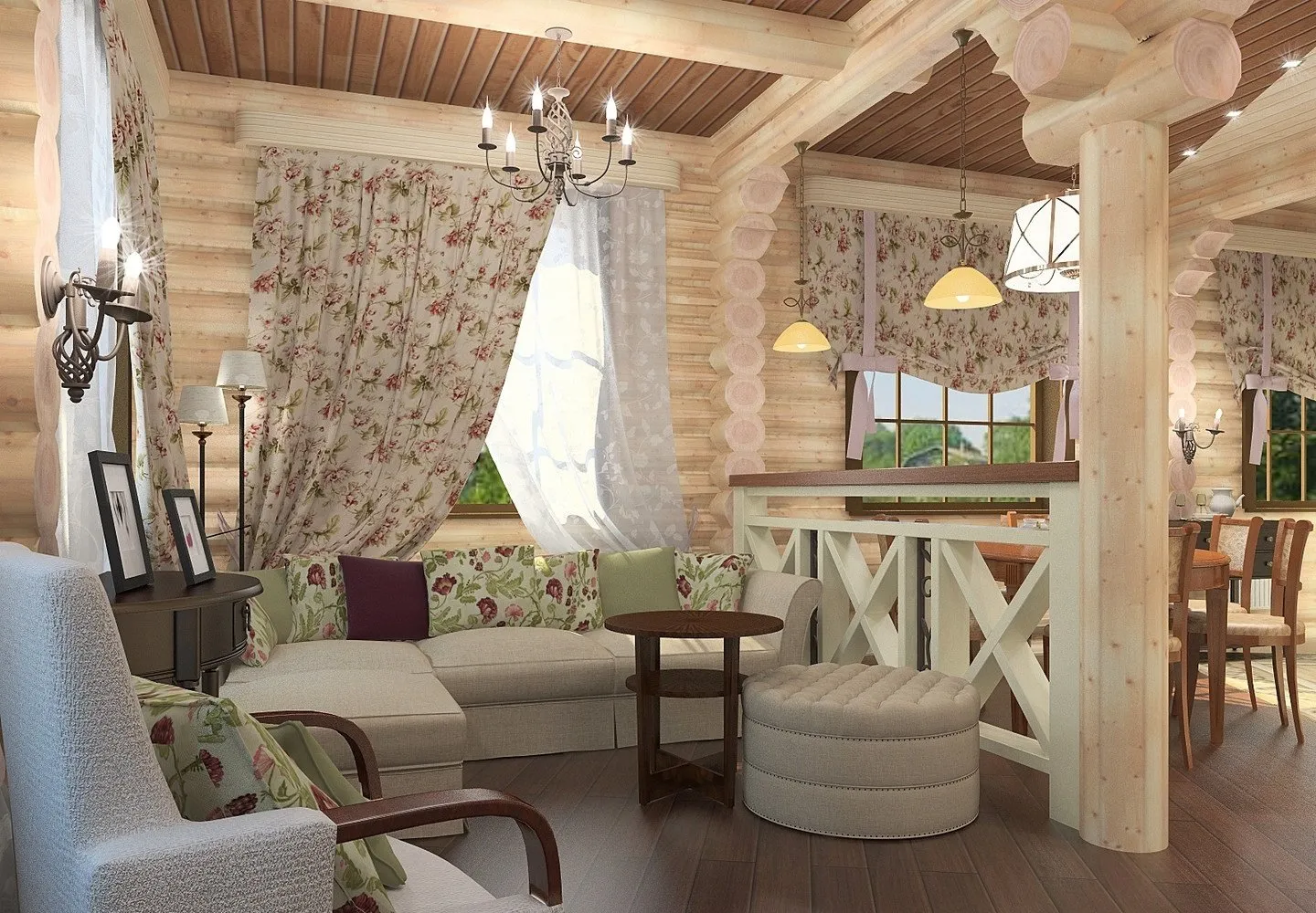 照片：普罗旺斯和乡村风格客厅、技巧——我们网站的照片