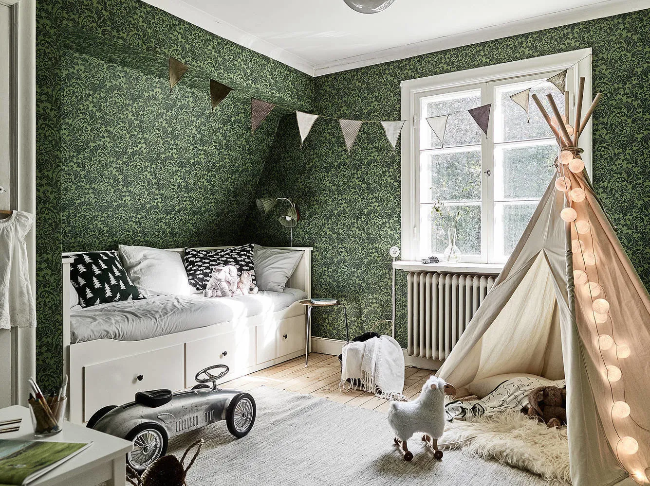 Photo: Children's room in Scandinavian style, Interior decoration, House, Cottage, House and cottage – photo on our site