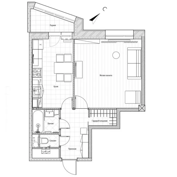 Foto: estilo minimalista, Apartamento pequeño – fotos en nuestro sitio web