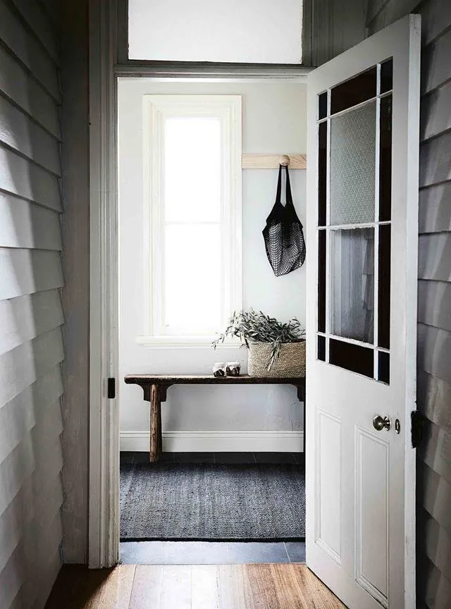 Photo: Hallway in Scandinavian style, Interior design, Home decor, Australia, White, Minimalism, Grey – photo on our site