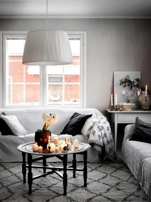 照片:北欧风格客厅、室内装饰、家居、新年、北欧风格室内、芬兰、超过90平方米、如何为新年装饰室内——我们网站上的照片