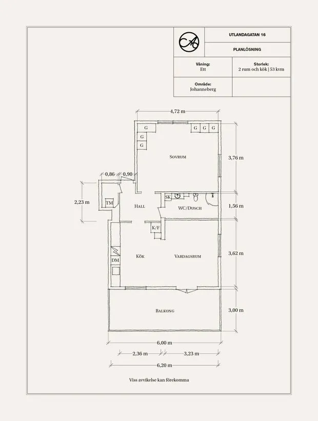 Foto: interior luminoso de departamento de 2 habitaciones de 53 m² en Johannesburgo con terraza acogedora, Gid – foto en nuestro sitio web