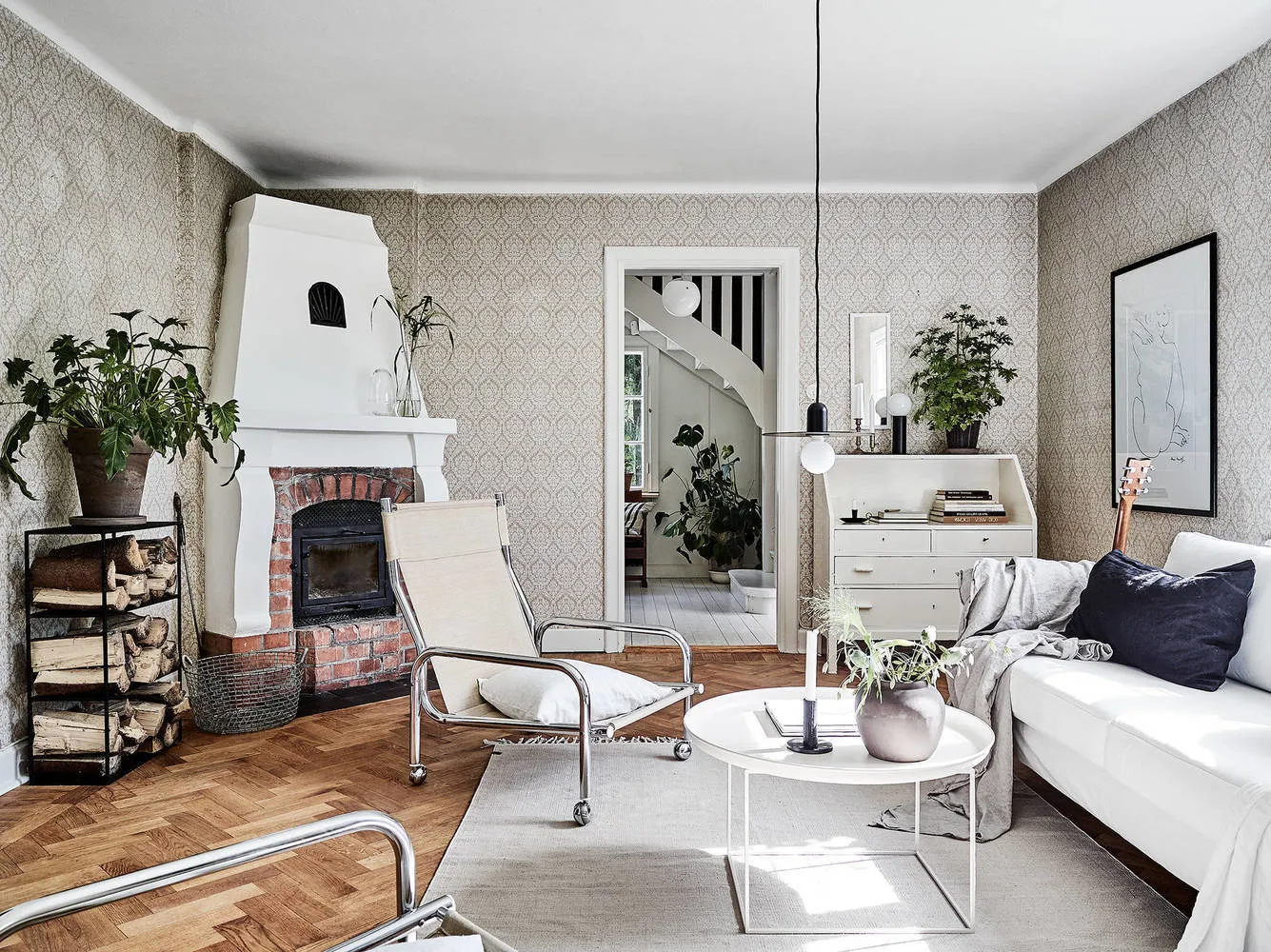 Photo: Living room in Scandinavian style, Interior decoration, House, Cottage, House and cottage – photo on our site