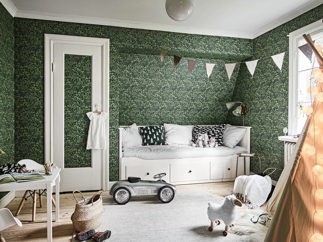 Photo: Children's room in Scandinavian style, Interior decoration, House, Cottage, House and cottage – photo on our site