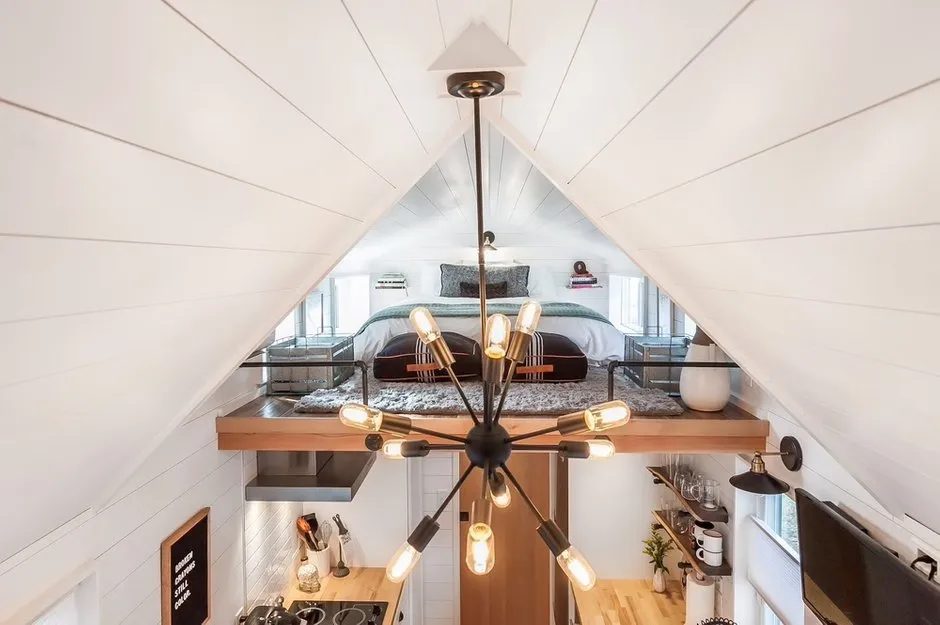 Photo: Scandinavian bedroom, Loft, Interior decor, Apartment, House, Architecture, Floor plans, Minimalism, Eco, up to 40 sq meters – photo on our website