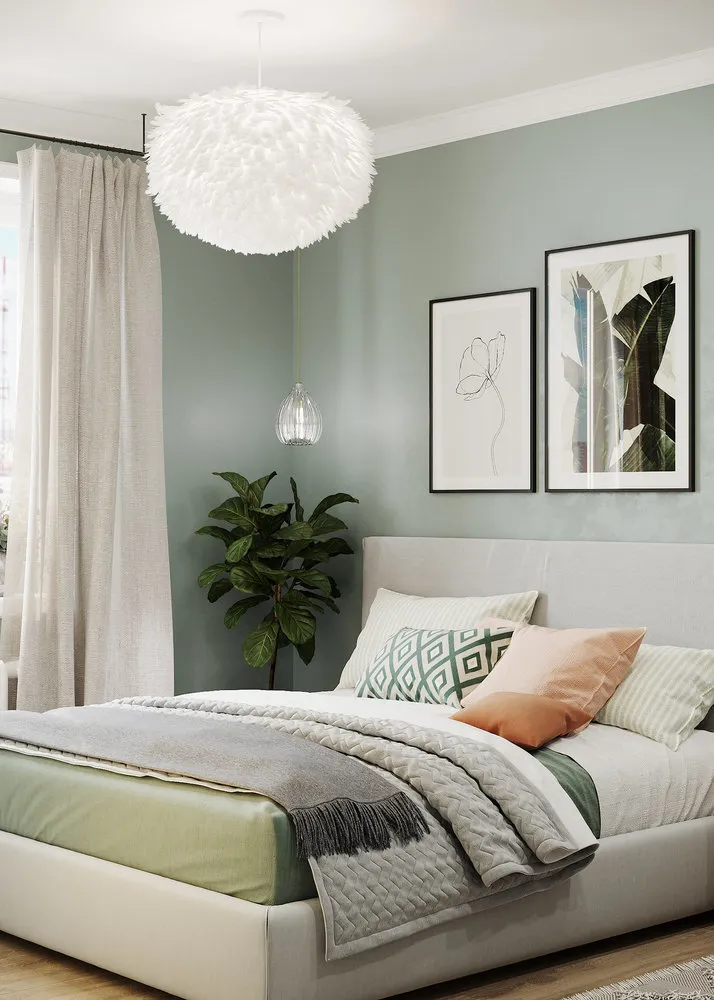 图片：斯堪的纳维亚风格卧室，室内装饰，OBI，OBIE，2020趋势，新斯堪的纳维亚风格 – 我们网站上的照片