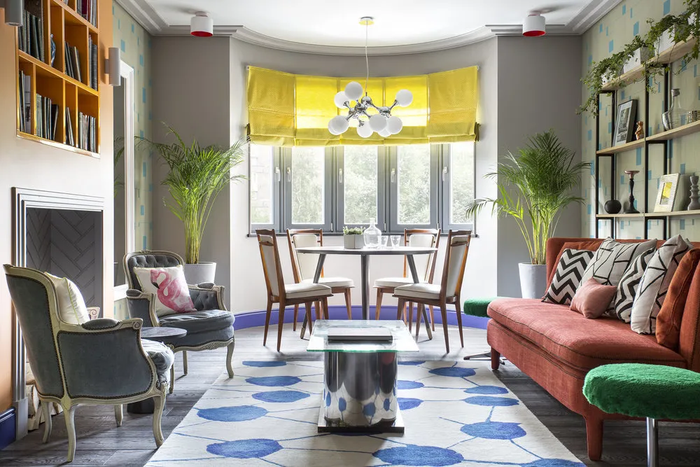 照片:折中风格客厅,技巧 – 我们网站上的照片