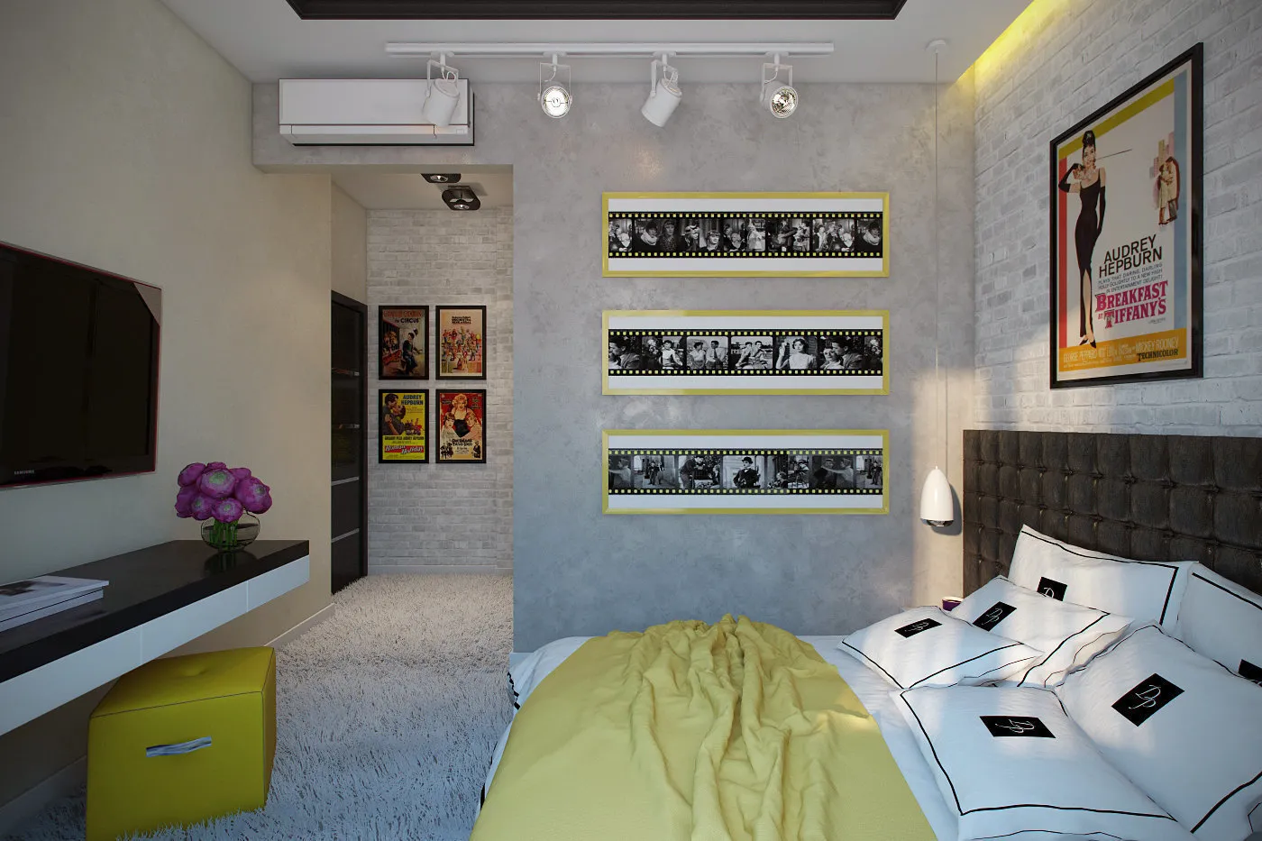 照片：现代风格卧室，技巧 – 我们网站上的照片