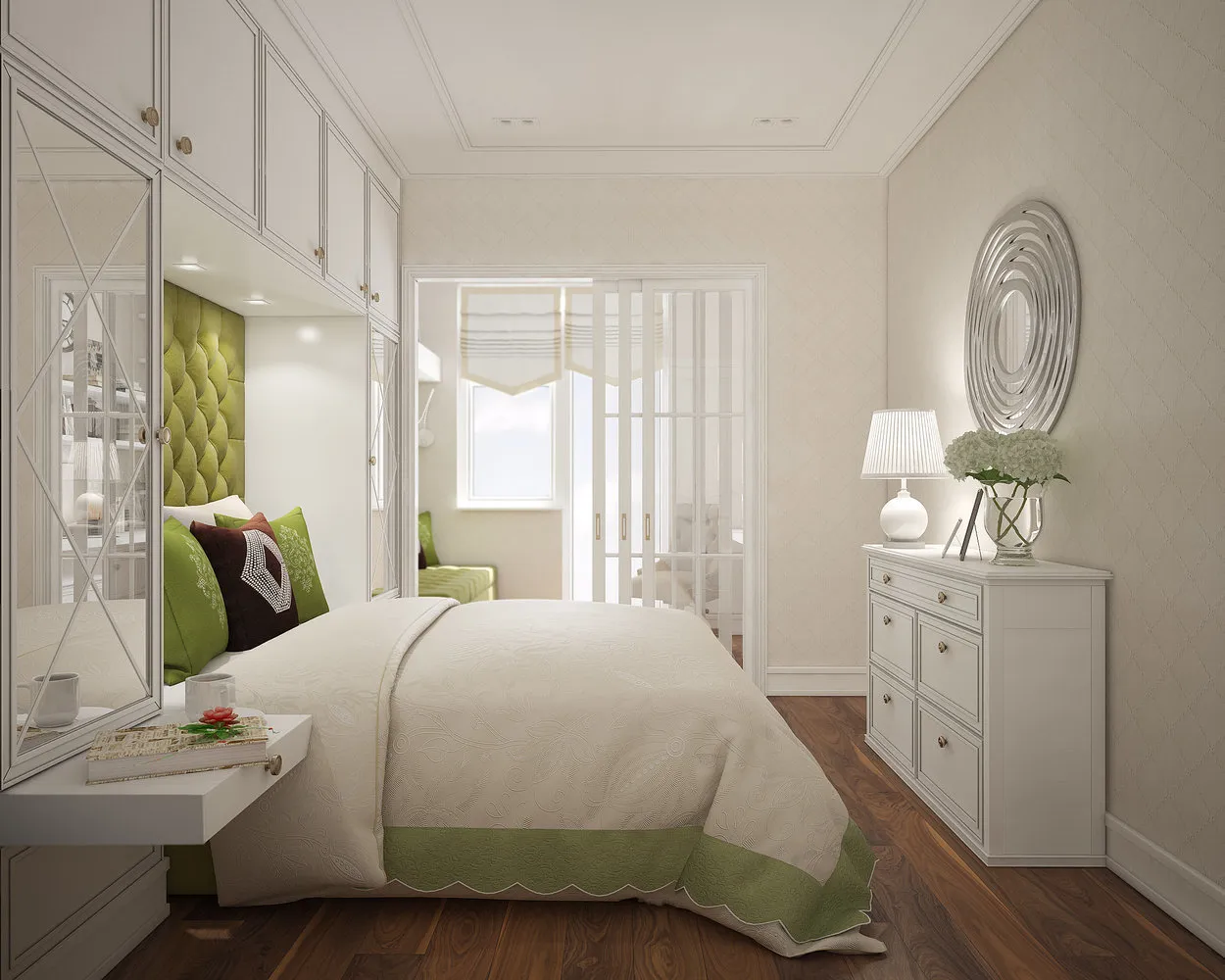 照片：现代风格卧室，技巧 – 我们网站上的照片