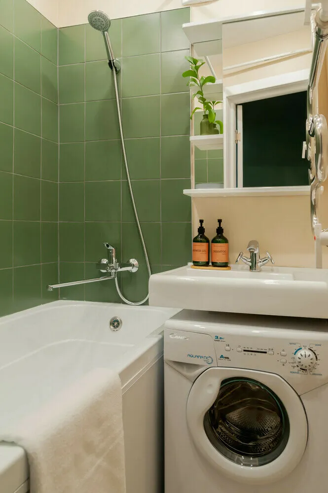 Foto: Baño en estilo moderno, Apartamento, Consejos, Proyecto de la semana, Khrushchyovka, 1 habitación, menos de 40 metros, Kostroma, Stella Veder nikova – fotos en nuestro sitio web