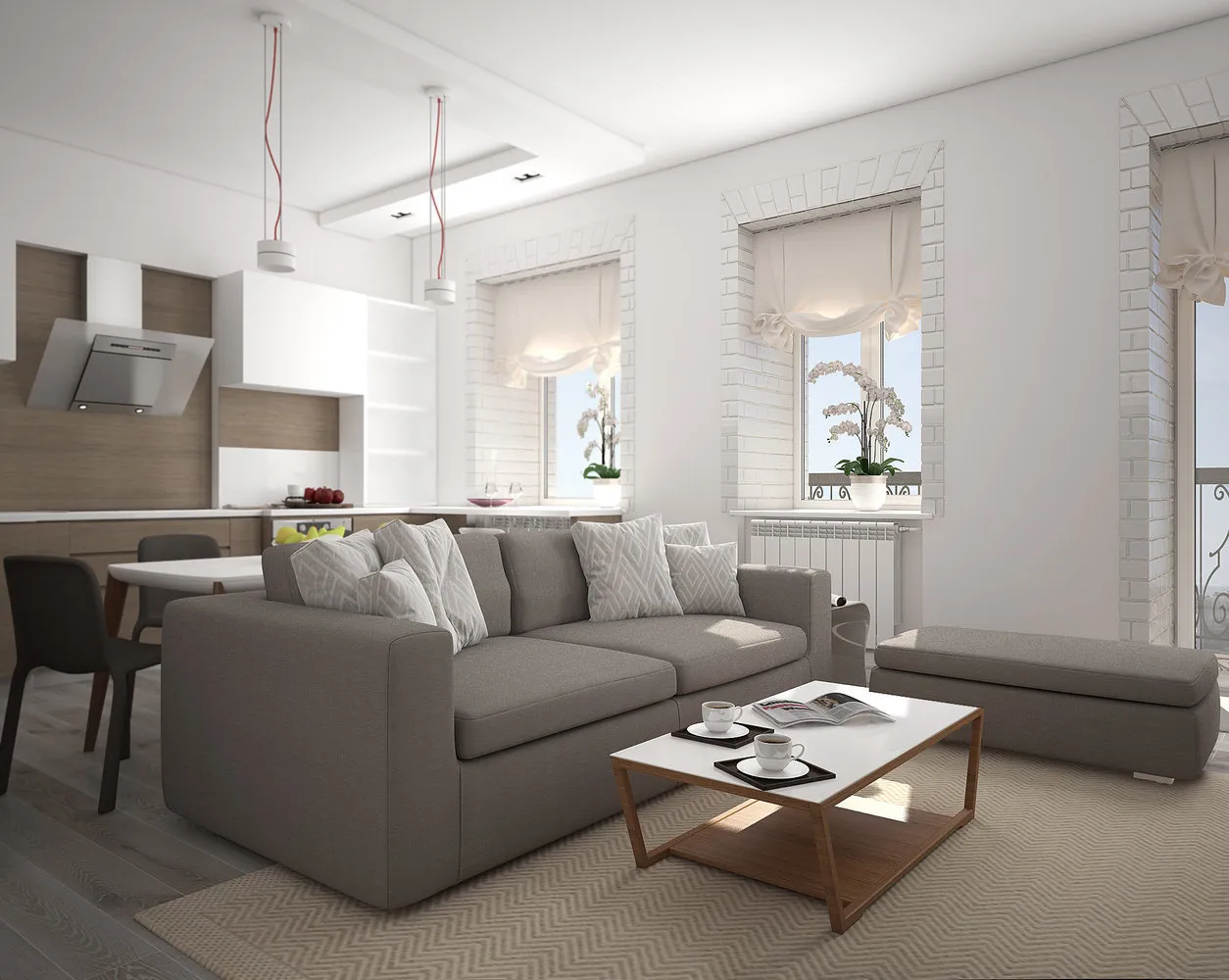 照片：现代风格客厅，技巧 – 我们网站上的照片