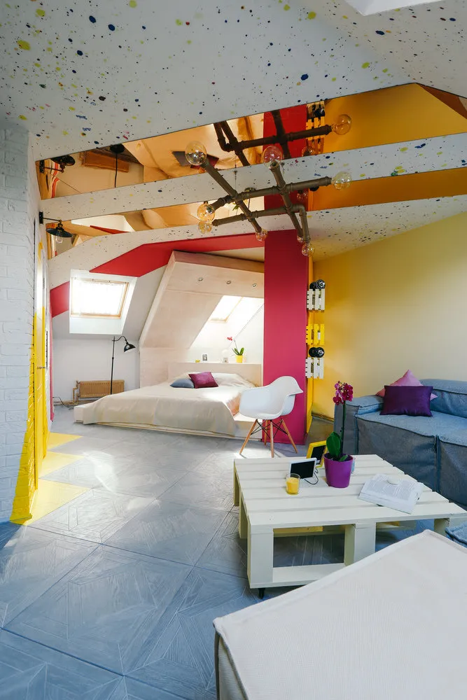 来自作品集的'水彩卧室'，'农场'项目 – 我们网站上的室内设计照片