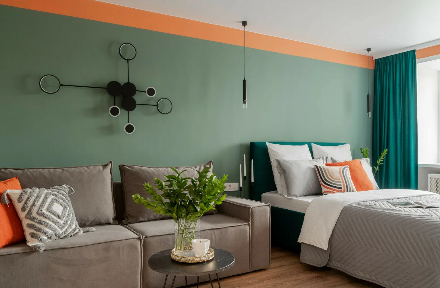 Foto: Sala de estar en estilo moderno, Apartamento, Consejos, Proyecto de la semana, Khrushchyovka, 1 habitación, menos de 40 metros, Kostroma, Stella Veder nikova – fotos en nuestro sitio web