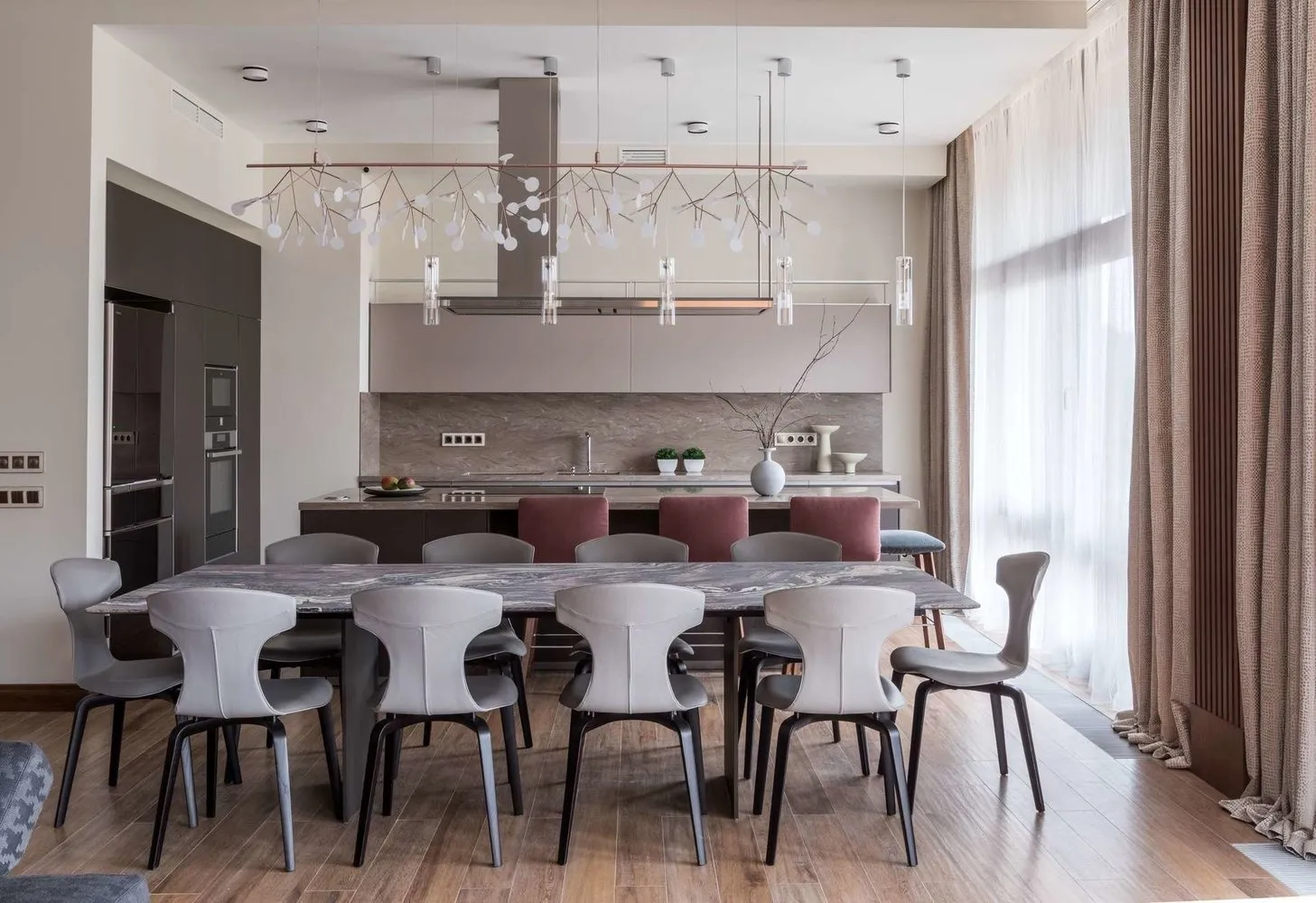 照片:现代风格厨房和餐厅,技巧,奥尔加·切尔涅科,玛格丽塔·拉萨科娃,丽娜·安东诺娃,索菲亚装饰——我们网站上的照片