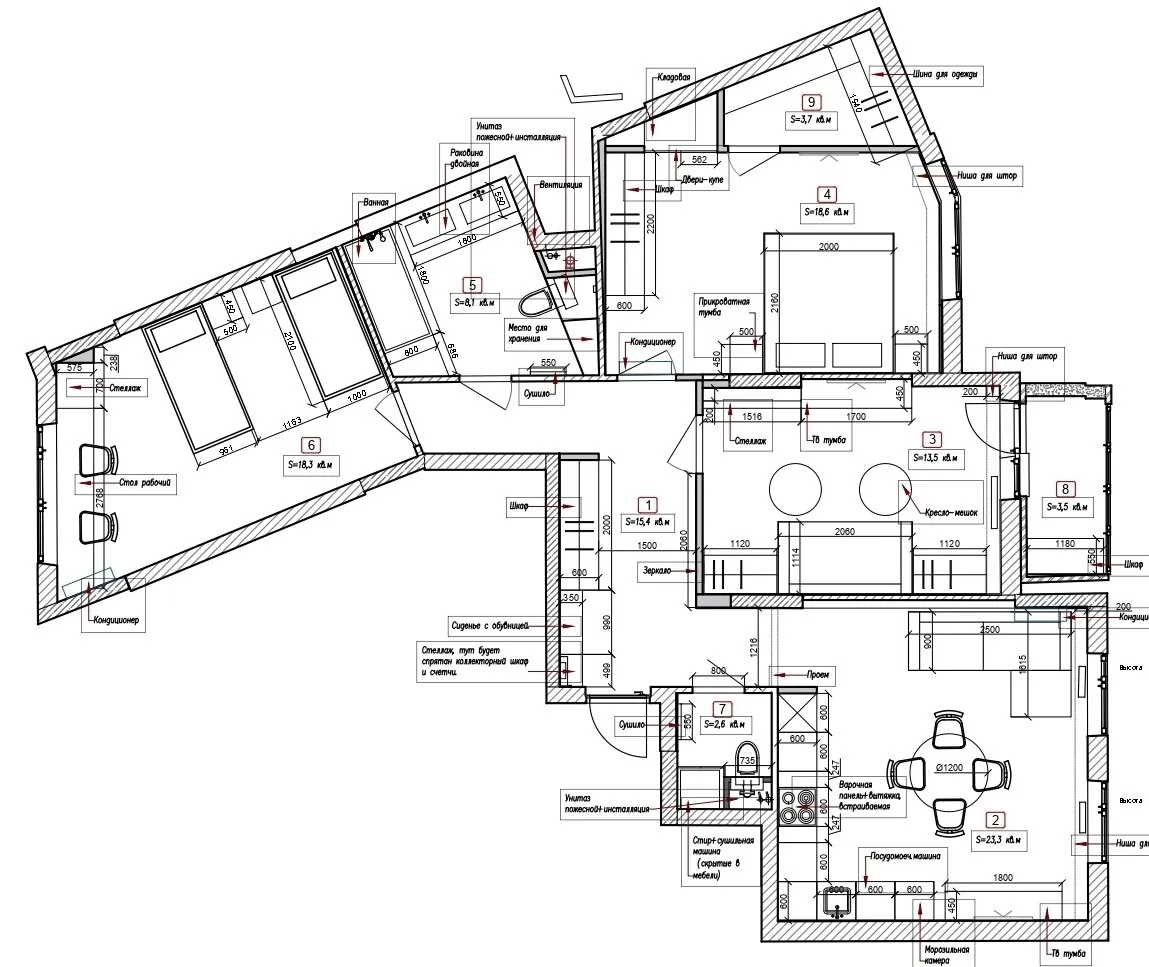 Foto: estilo moderno, apartamento, Proyecto de la semana, Dolgoprudny, 4 habitaciones o más, Más de 90 metros cuadrados, Lublianova.design, Julia Lublianova – fotos en nuestro sitio web