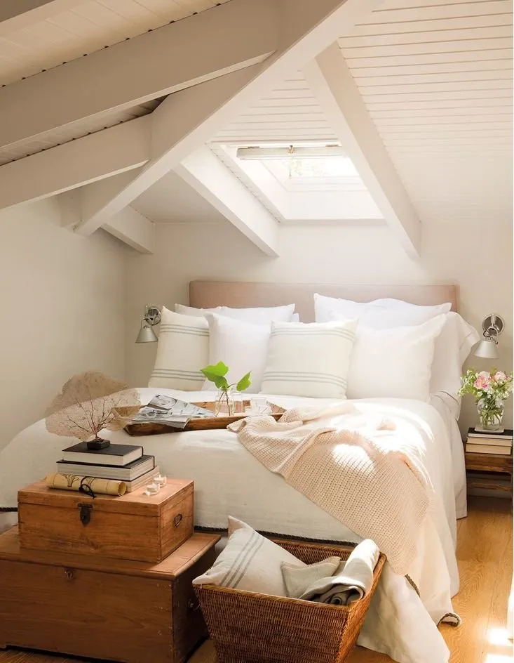 照片:北欧风格卧室,房屋,家具与灯光,小屋,房屋与小屋,如何布置阁楼,阁楼创意 – 我们网站上的照片