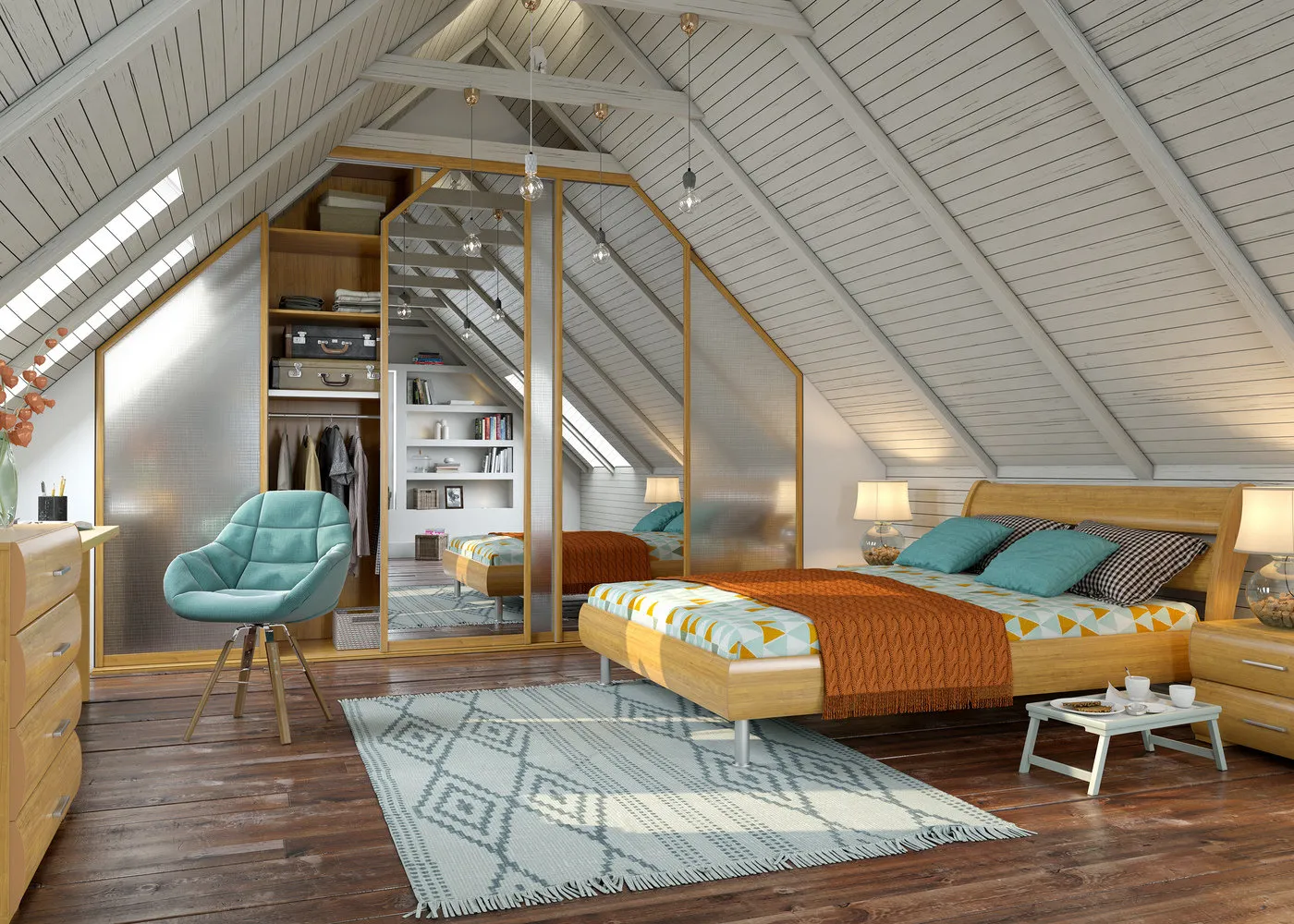 照片：北欧风格卧室，技巧 – 我们网站上的照片