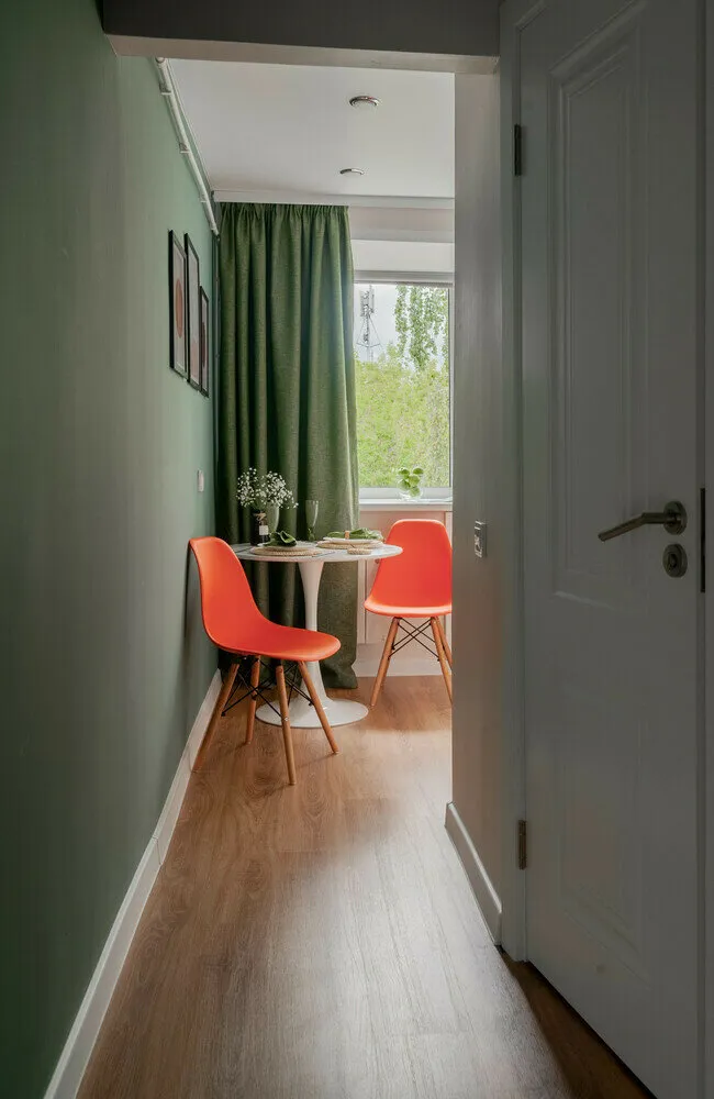 Foto: Cocina y comedor en estilo moderno, Apartamento, Consejos, Proyecto de la semana, Khrushchyovka, 1 habitación, menos de 40 metros, Kostroma, Stella Veder nikova – fotos en nuestro sitio web