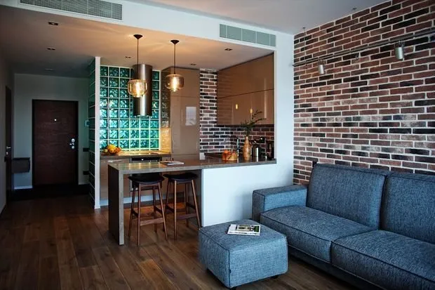 照片：Loft风格厨房和餐厅，室内装饰，小公寓，公寓，房屋，装饰 – 我们网站上的照片