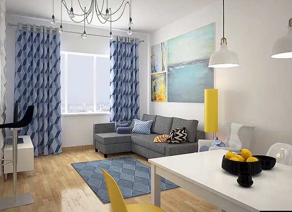 照片:北欧风格客厅,技巧 – 我们网站的照片