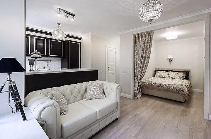 照片:现代风格客厅,技巧 – 我们网站的照片