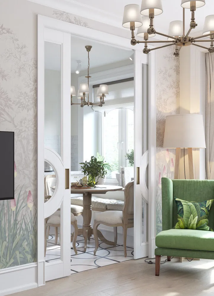 照片：现代风格客厅，Gid, Geometrium, 设计妙招, 朱莉娅·切尔诺娃, 安东妮娜·辛楚戈娃, Background, 玛加丽塔·福米娜, 维多利亚·拉扎尔多娃, 朱莉娅·别利贾金娜 – 网站上的照片