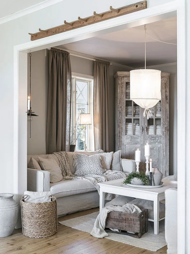 照片:普罗旺斯与乡村风格客厅、斯堪的纳维亚风格、室内装饰、房屋、瑞典、生态——我们网站上的照片