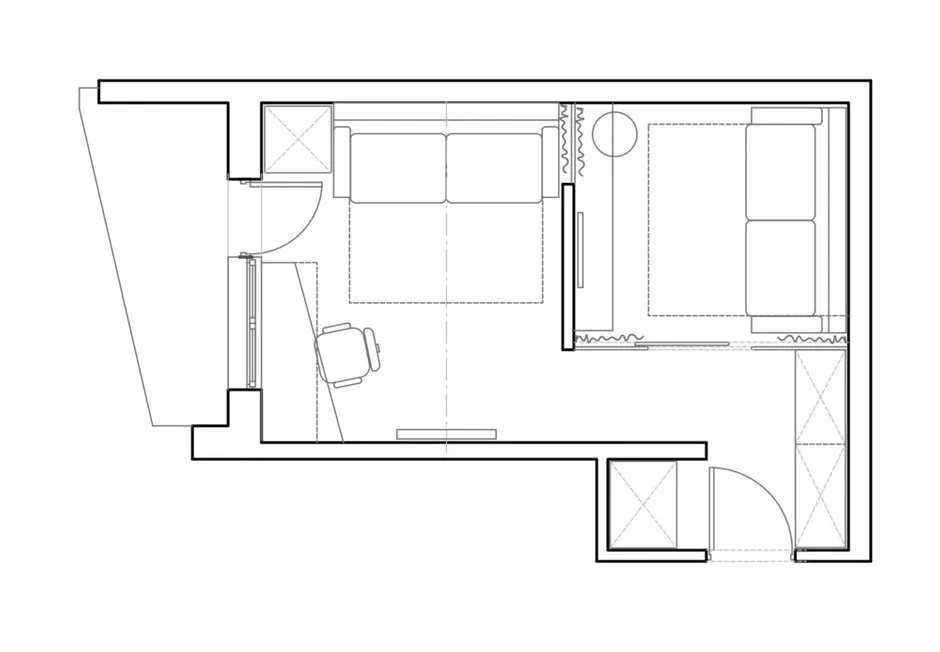 照片：风格布局，公寓，搬迁，II-57，板式房屋，2室，40-60平方米，室内百科全书，伊琳娜·斯捷潘茨 – 我们网站上的照片
