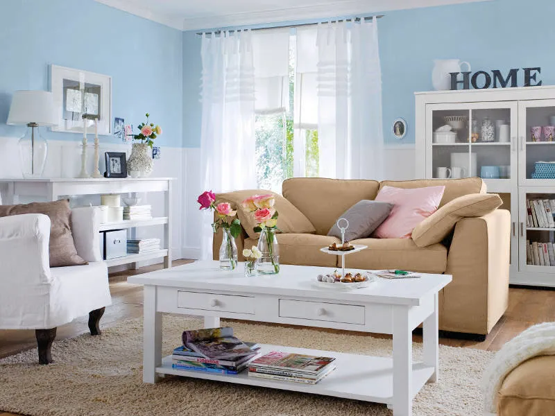 Фотография: Гостиная в стиле Прованс и Кантри, – фото на нашем сайте