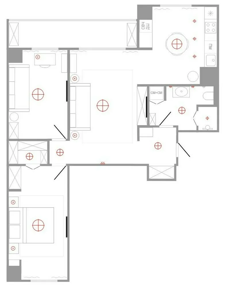 Foto: estilo clásico, apartamento, proyecto de la semana, Moscú, edificio de panel, 3 habitaciones, 60-90 metros, Irina Sagun – foto en nuestro sitio web