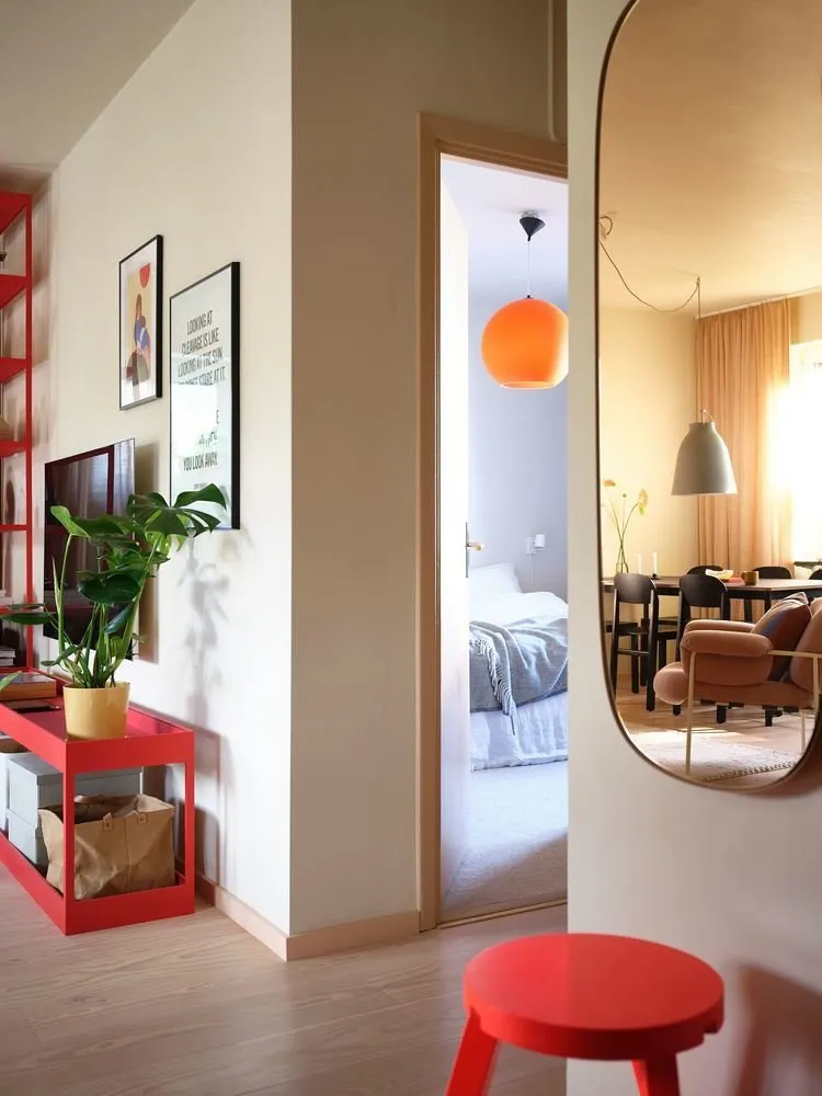 Photo: Scandinavian entrance hall, Interior decoration, Sweden, Stockholm – photo on our website