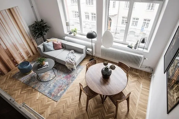 Фотография: Гостиная в стиле Скандинавский, Декор интерьера, Малогабаритная квартира, Квартира, Швеция, до 40 метров – фото на нашем сайте