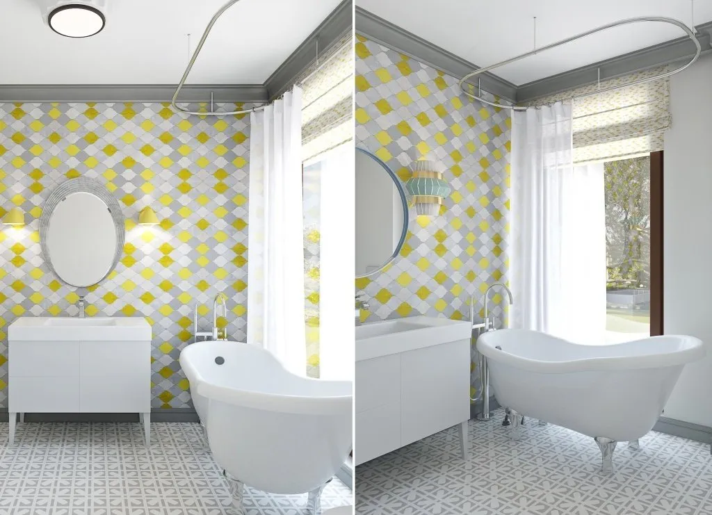 里加市中心房屋浴室。设计：娜迪亚·扎托娃，Enjoy Home