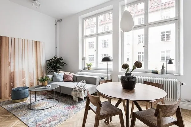 Фотография: Гостиная в стиле Скандинавский, Декор интерьера, Малогабаритная квартира, Квартира, Швеция, до 40 метров – фото на нашем сайте