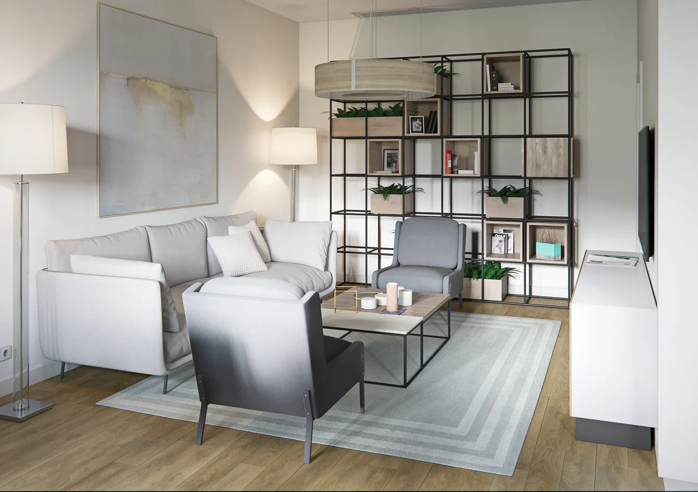 照片:现代风格客厅、厨房与餐厅、室内装饰、技巧,玛琳娜·布拉金斯卡娅 – 我们网站上的照片