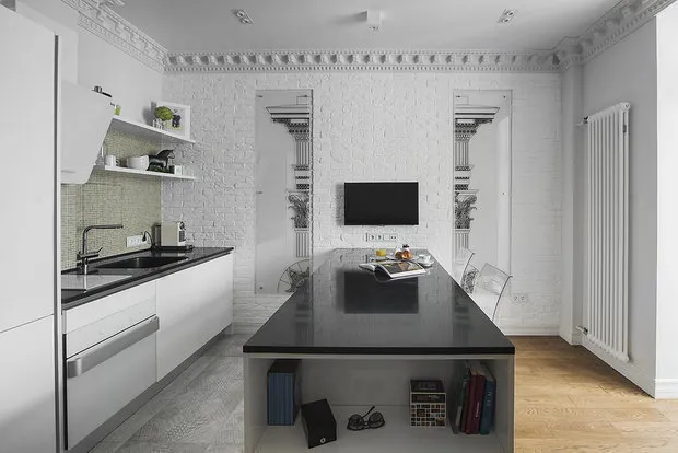 照片:现代风格厨房与餐厅,建议 – 我们网站上的照片