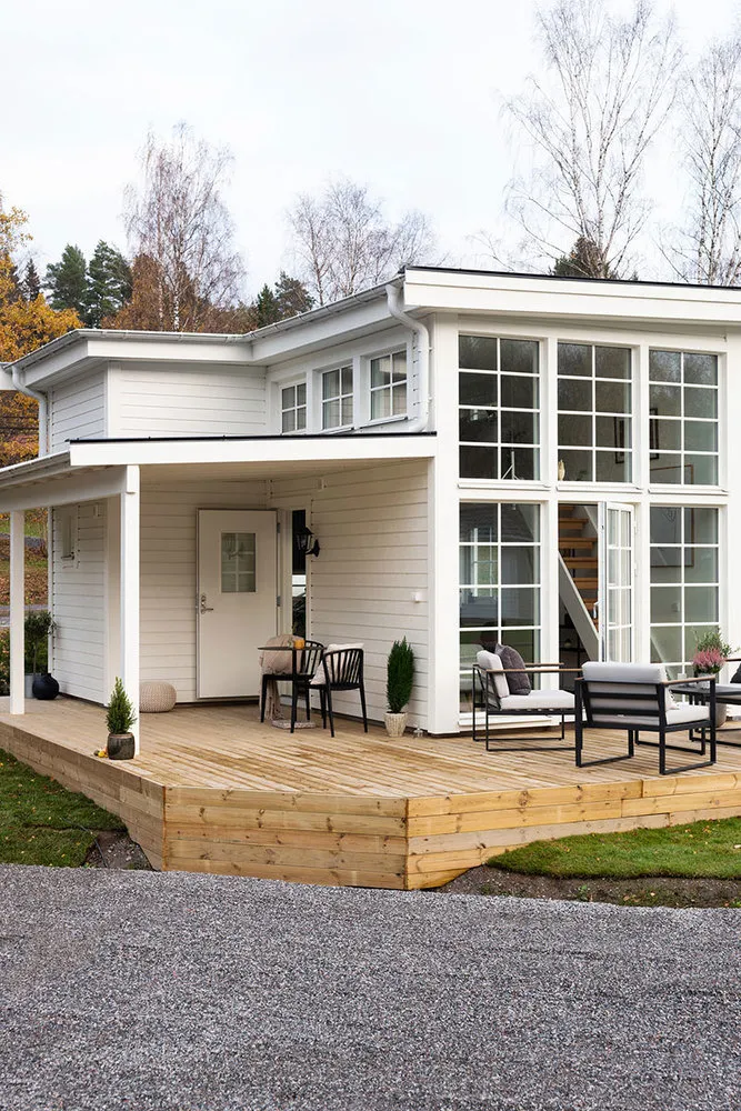 Фотографія: в стилі , Скандинавія, Будинок, Швеція, Білий, Мінімалізм, Стокгольм, Сірий, Будинок і дача, до 40 метрів – фото на нашому сайті