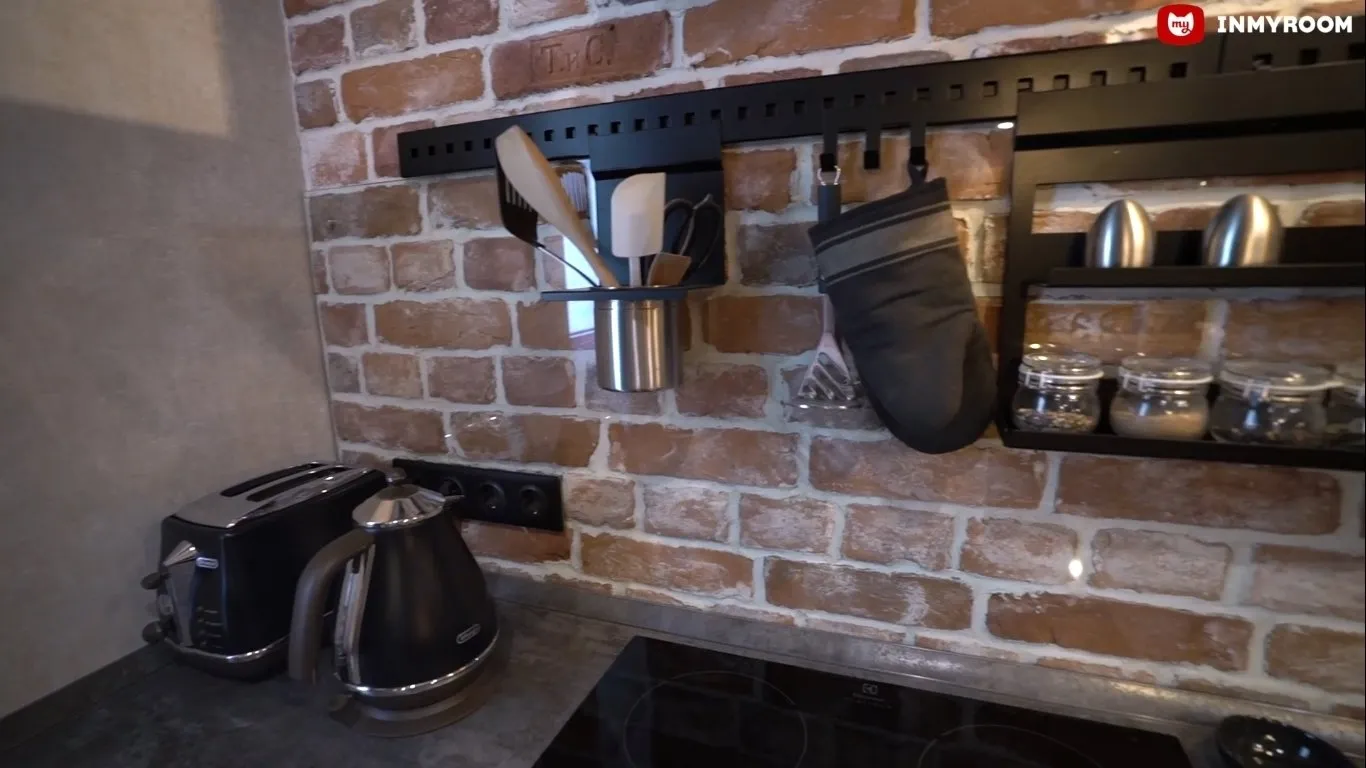 照片：厨房与餐厅，北欧、loft、现代、公寓、工作室、技巧，40-60平方米，安娜斯塔西娅·安特鲁波娃 – 网站上的照片