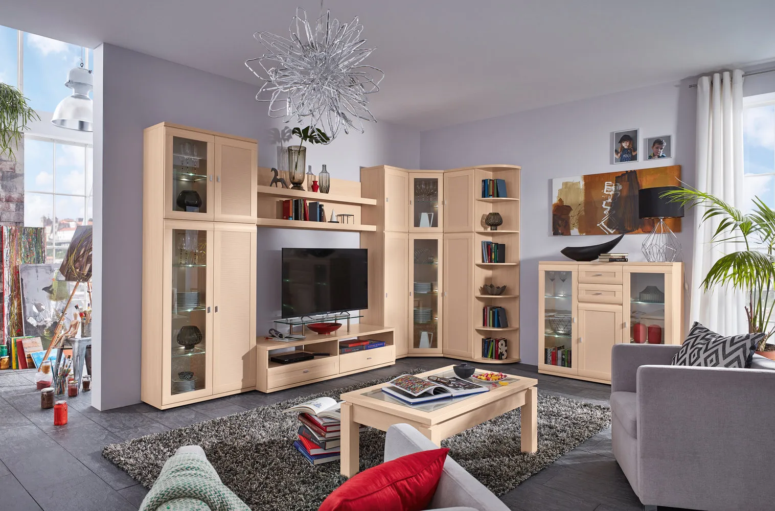 Living Room "Orneta" oak milk