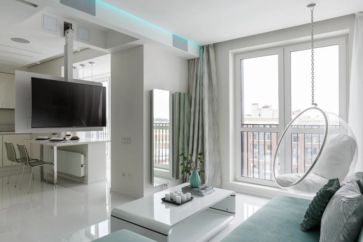 Photo : Salon dans un style moderne, Conseils – photos sur notre site