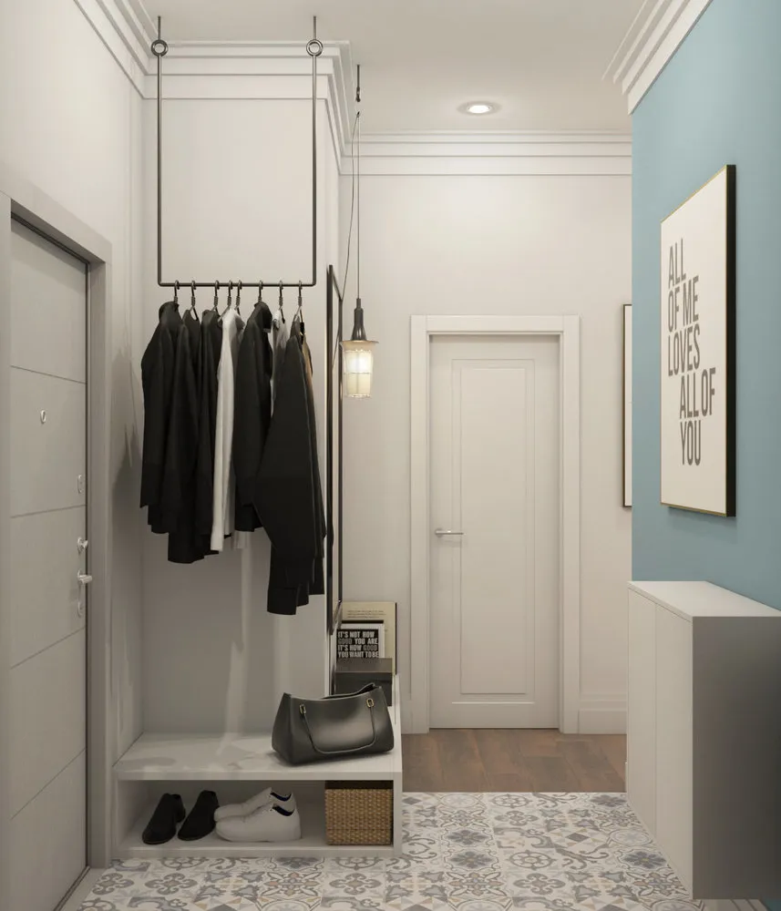 照片:北欧风格的客厅,现代,公寓,重新布局,叶夫根尼娅·马特韦enko,FlatsDesign,板楼,2 个房间,40-60 平方米 – 我们网站上的照片