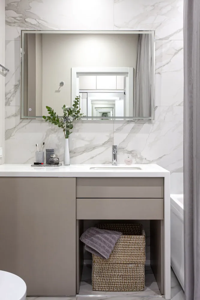 Photo : Salle de bain dans un style moderne, Conseils – photos sur notre site