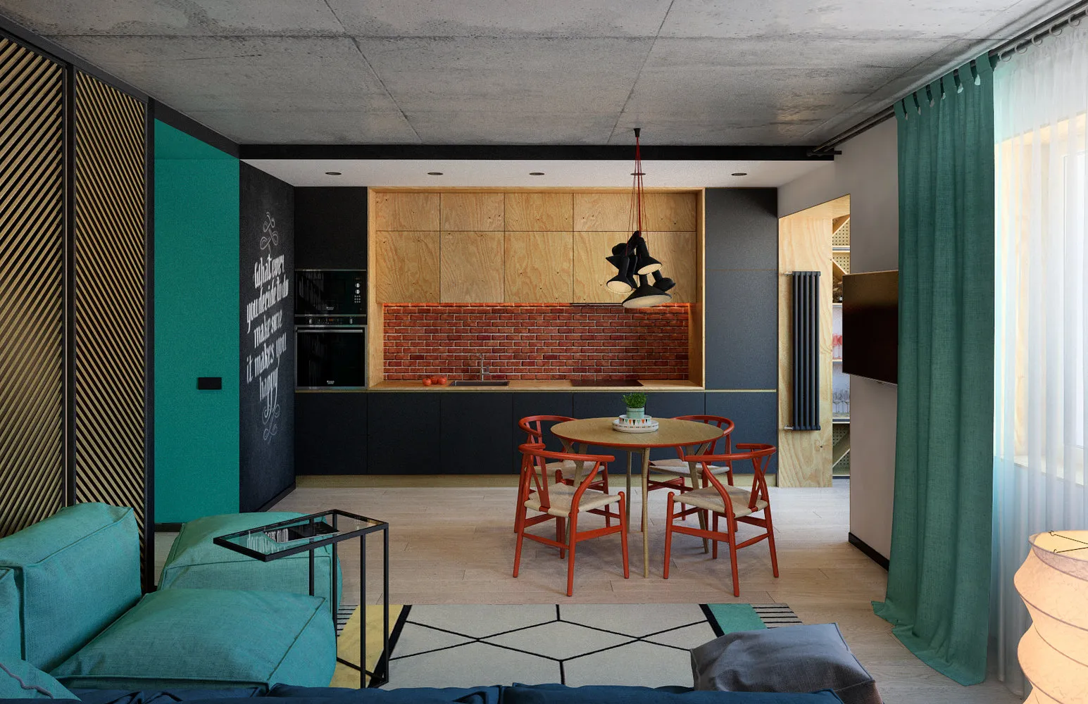 来自克拉斯诺达尔年轻夫妇公寓的作品集照片 – 我们网站上的室内设计照片