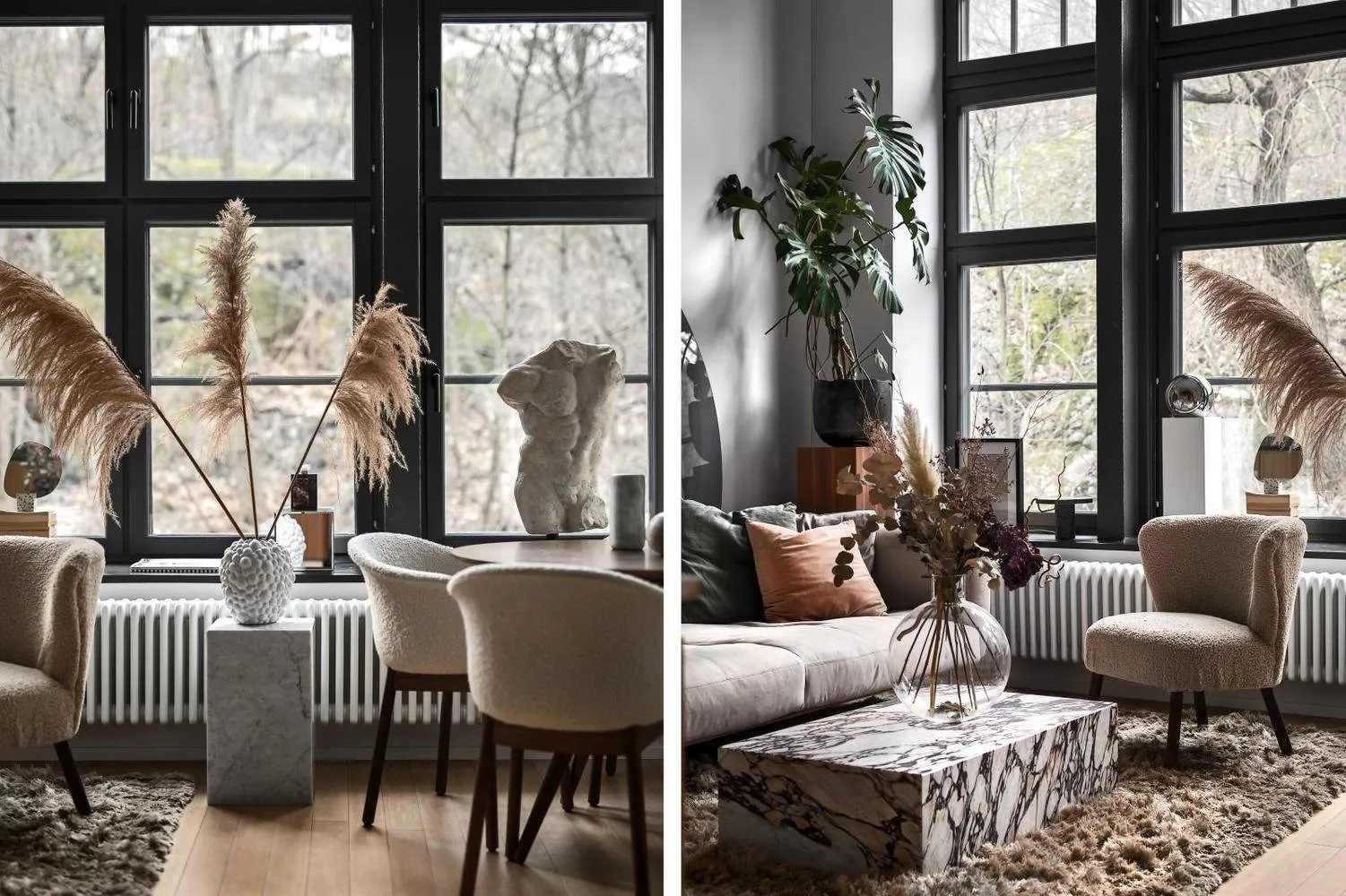 照片：北欧风格，现代，室内装饰，公寓，白色，黑色，米色，2间房，不超过40平方米 – 我们网站上的照片