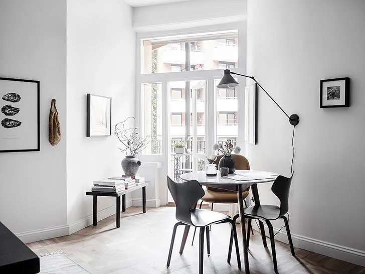 照片：北欧风格厨房和餐厅，小公寓，公寓，工作室，瑞典，不超过40平方米 – 我们网站上的照片