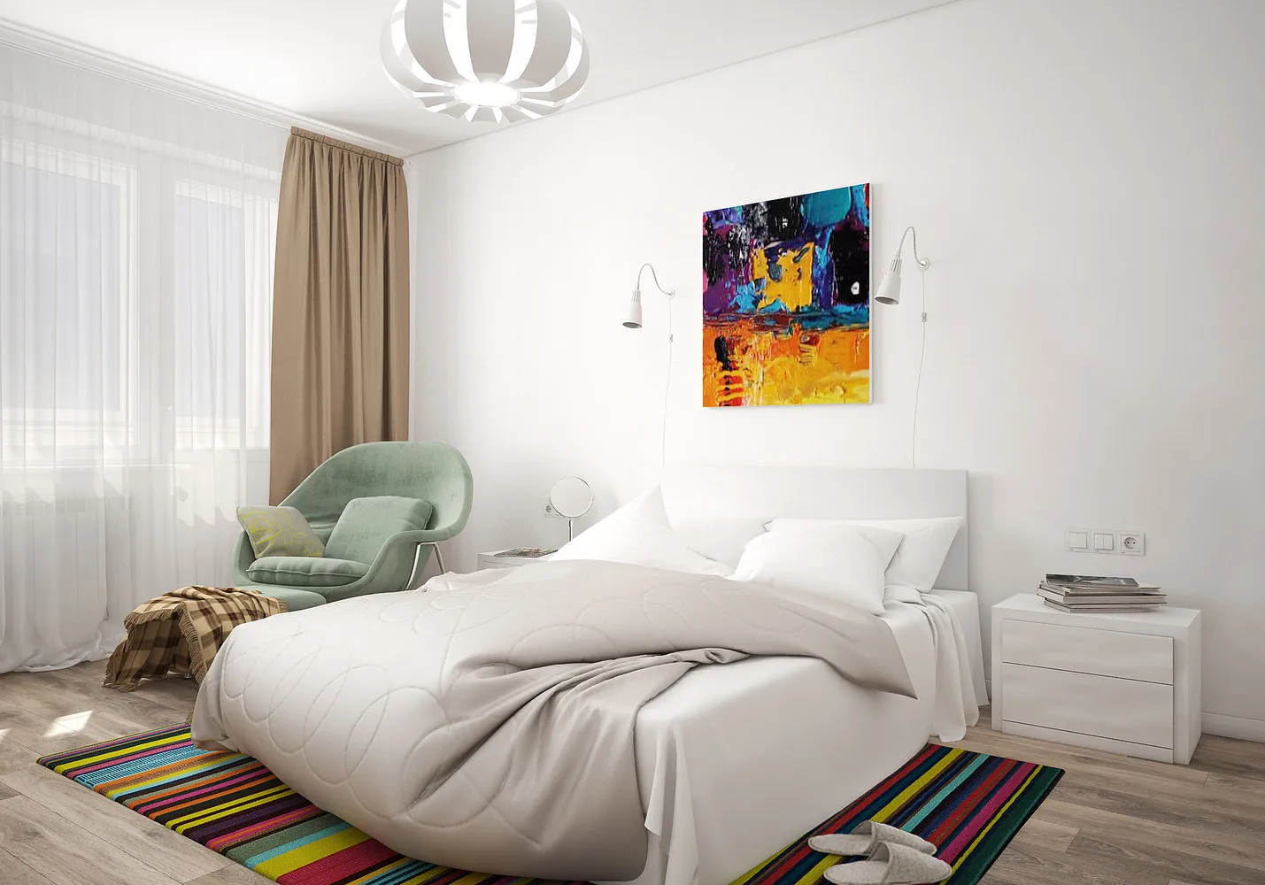 Фотография: Спальня в стиле Скандинавский – фото на нашем сайте