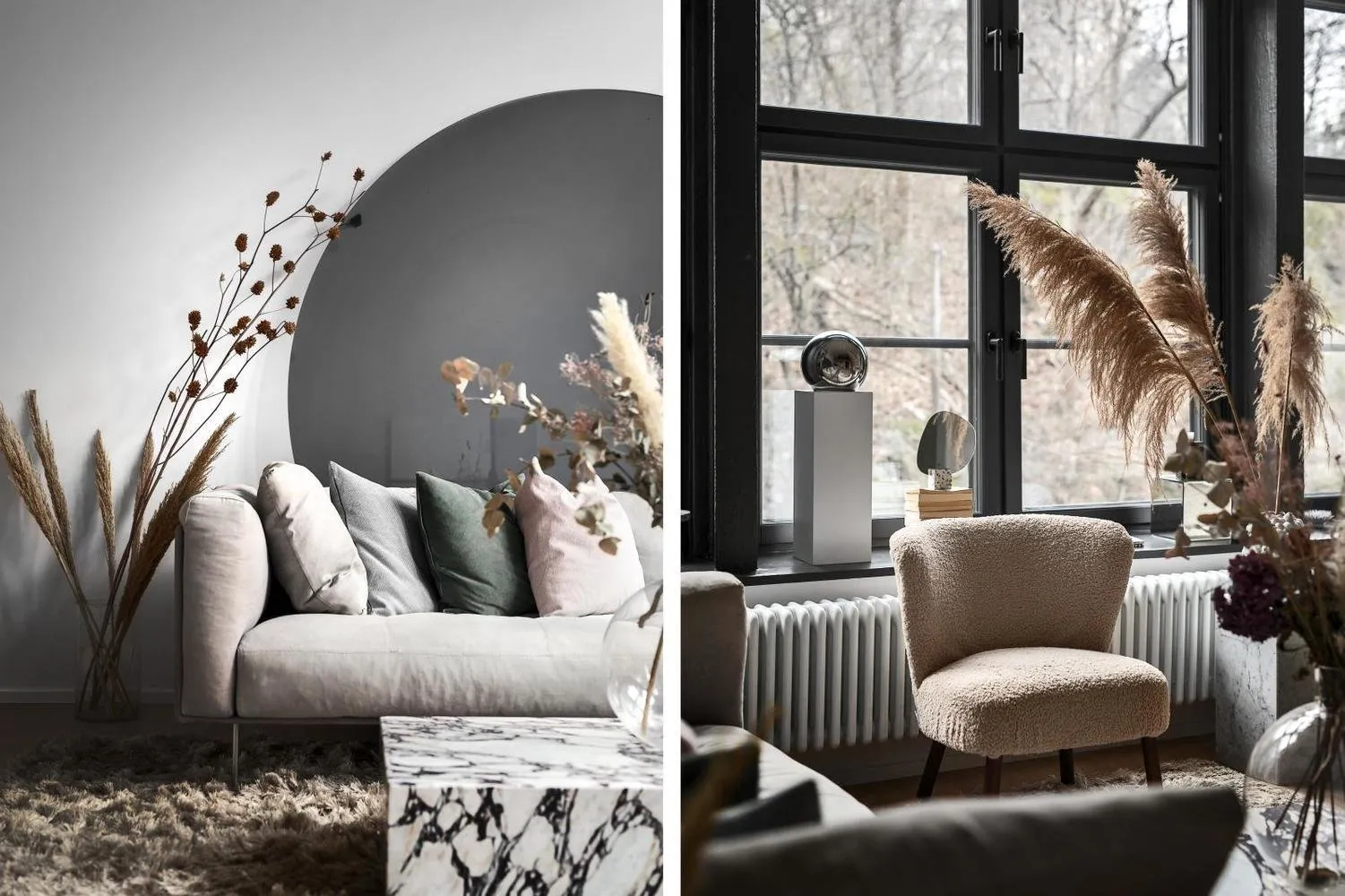 照片：北欧风格，现代，室内装饰，公寓，白色，黑色，米色，2间房，不超过40平方米 – 我们网站上的照片