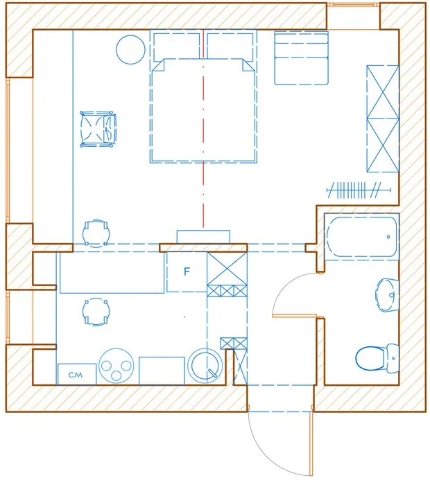 Foto: estilo minimalista, Apartamento pequeño – foto en nuestro sitio web