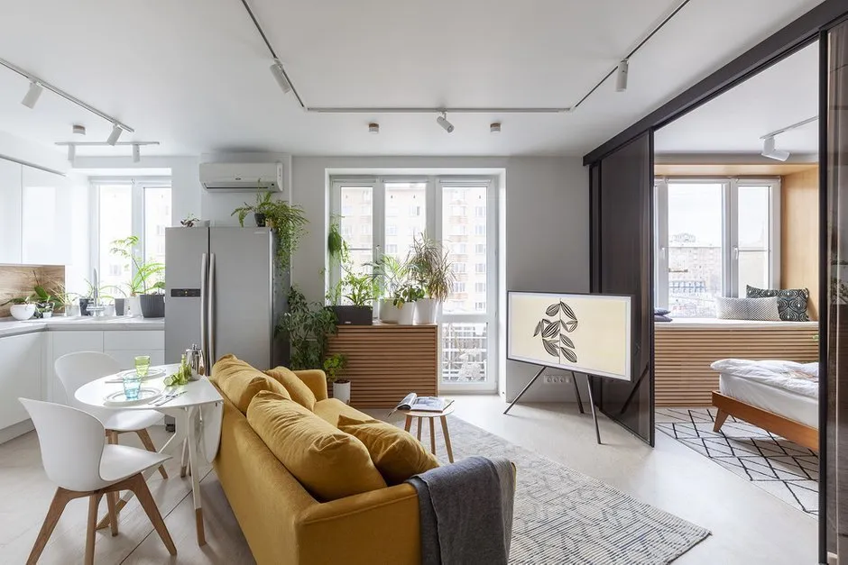 Foto: Sala de estar en estilo escandinavo, Consejos – fotos en nuestro sitio web