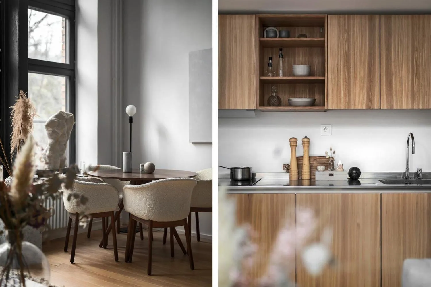 照片：北欧风格，现代，室内装饰，公寓，白色，黑色，米色，2间房，不超过40平方米 – 我们网站上的照片